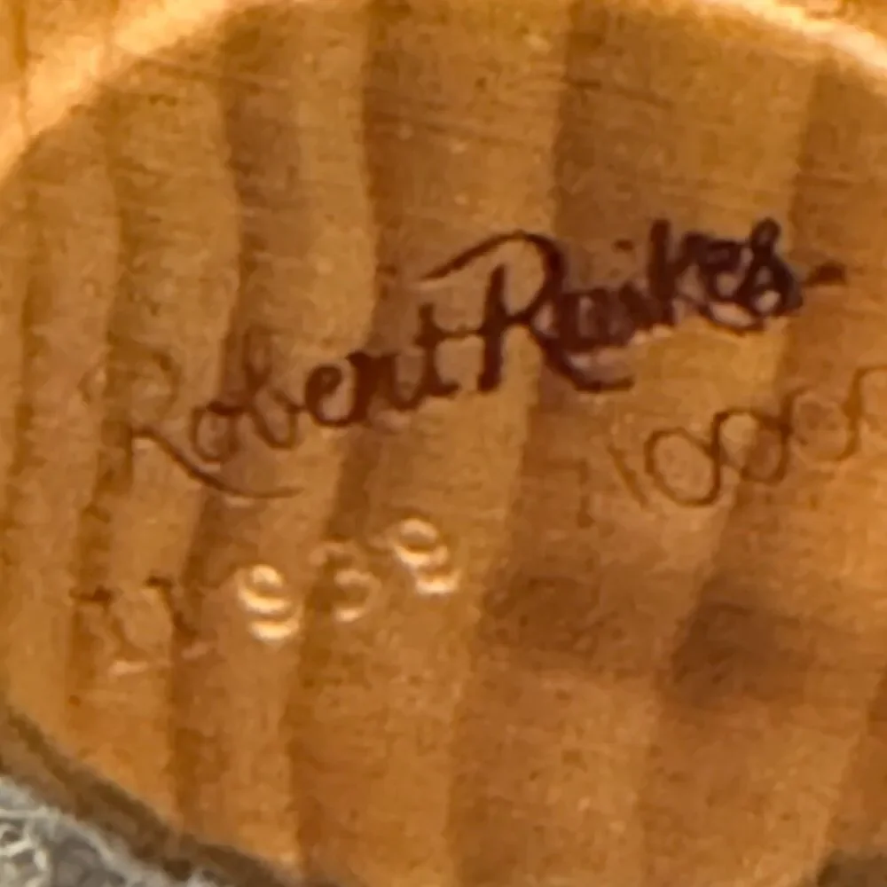 Robert Raikes 1988 Teddy Bear Trio Jason Jenny Sally Wooden Face Signed